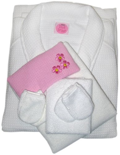 The Diva Package: Robe, Hair Towel, Mini Mitts, Eye Pillow, Washcloth