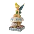 Disney Traditions by Jim Shore 4013260 Tinker Bell Kneeling on Mushroom Garden Statue 12-1/2-Inch