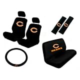 11 Piece NFL Auto Interior Gift Set - Chicago Bears - A Set of 2 Seat Covers, 1 Rear... by A P Products