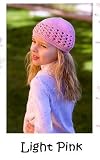 Girls My Little Noggin light pink crochet beanie kufi hat for baby & toddler