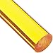 Acrylic Round Rod, Translucent Amber, 1/2