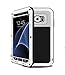 Galaxy S7 Case,Mangix Love Mei [Newest] Gorilla Glass Luxury Aluminum Alloy Protective Metal Water Resistant Shockproof Military Bumper Heavy Duty Cover Shell Case for Samsung Galaxy S7 (White)