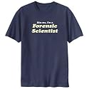 T-SHIRT NAVY BLUE " KISS ME , I'M FORENSIC SCIENTIST " Large