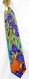 Irises - Van Gogh by Wild Ties green silk ties