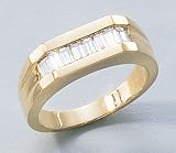 14K Yellow Gold 1.0 ctw Diamond Gents Ring