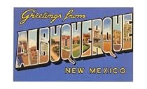 Greetings from Albuquerque, New Mexico Places Art Poster Print, 17x11