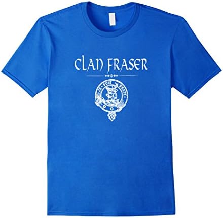 Men's Clan Fraser Crest T-shirt Je Suis Prest Motto Scottish Gift XL Royal Blue
