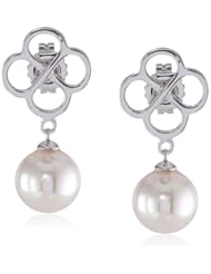 Majorica Pearl and Sterling Silver Drop Earrings