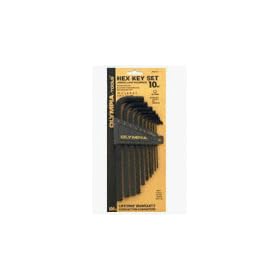 Olympia Industrial 04-911 10-Piece Metal Long Arm Hex Key Set