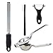 Stainless Steel Lemon Squeezer & Hand Juicer - Premium Cheese Zester & Garlic Grater - FREE Apple Peeler and Cleaning Brush - Best Kitchen Gadgets Set for Gifts - Silver