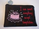 Two's Company Cosmetic Bag - I can resist everything except temptation