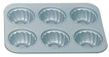 Fluted Pan, 6 Cavities per pan. Overall pan size: 13.75 x 10.5