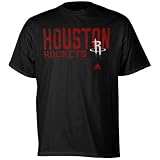 adidas Houston Rockets Black Fringed T-shirt