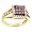 1 Carat Chocolate & White Diamond 14k Yellow Gold Right Hand Ring