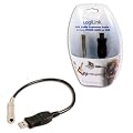 LogiLink - Cable conversor USB para guitarras macho 6,3 mm a hembra