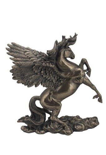 11 Inch Rearing Pegasus Statue Fantasy Magic Collectible Greek Flying Horse