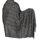Jamawar Wool Shawl Jacquard Paisley Design 80 x 40