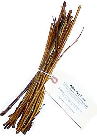 100% Organic Wild-Harvested Willow Stick Chews for Rabbits &amp; Guinea Pigs (18 Chews)