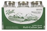 Ball #68100 6PK 1/2GAL W/M Jar