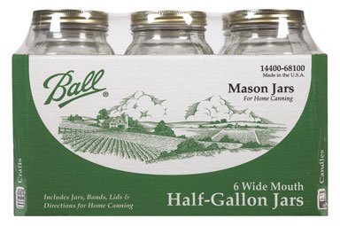 Jarden Home Brands 68100 Ball Wide Mouth Mason Canning Jar