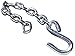 Tie Down Bow Safety Chain – 3/16 in. x 15-1/2 in. Steel, Zinc-Plated– Heavy Duty Marine Boat Trailer Safety Chain with 3/8 in. S-Hook & Wire Latch – Secure Towing Trailer Accessory Replacement Part