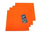 Solid Pack of 4 Table Napkins - Orange - 100% Cotton