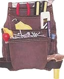 10 Pocket Carpenter's Pouch Tan Leather