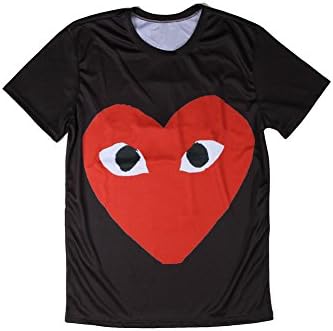 2015 New Comme Des Garcons T-shirt Red Heart At Bottom (M, Tha0111)