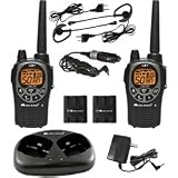 Midland 36-Mile H2o Waterproof Gmrs 2-Way Radios W/ Batteries Charger & Headsets Professional New