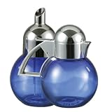 Stoha Design 002133 Milch und Zucker - Set 200 ml Kugel Glas transparent blau - ABS Kunststoff silber