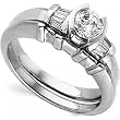 14K White Gold Diamond Wedding Set - 0.60 Ct.