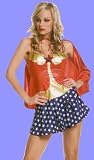 Sexy Adult Halloween Costume Super Hero Girl (XL, Print)