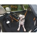 Kurgo Wander Hammock Seat Cover, Black with Orange