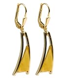 Baltic Butterscotch Amber 14k Gold and Leverback Earrings