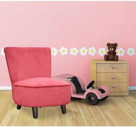 Sophisticated Look, Jump and Dream Toddler, Mini Slipper Chair Made of Wood/ Polyester Cover, in Pink, Age Range 2 to 6 Years Old, Is Perfect for Watching Tv, Reading, Gaming or Relaxing