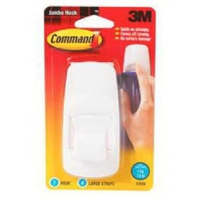 3M Mounting Products With Command(TM) Adhesive, Jumbo Utility Hook, 7.5 Lb. Capacity by 3M