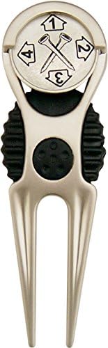 HANKER Sports, 3 1/4", Green, Wood Golf Tee, 500 count, Plus Pro Style Metal Divot Tool with Metal Ball Marker