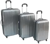 Review International Traveller  / International Traveller Lexus 3-Piece 4 Wheel ABS Ribbed Luggage Set Luggage Sets