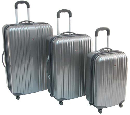 Click here to buy International Traveller Lexus 3-Piece 4 Wheel ABS Ribbed Luggage Set Luggage Sets by International Traveller.