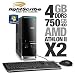 HP Pavilion Slimline s5304y - Tower - 1 x Athlon II X2 215 / 2.7 GHz - RAM 4 GB - HDD 1 x 750 GB - DVD?RW (?R DL) / DVD-RAM - GF 6150 SE - Windows 7 Home Premium 64-bit - Monitor : none - remarketed