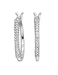 0.15 ct. tw. Diamond Hoop Earrings in 10K White Gold