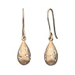 Twinkle Stars 18k White & Rose Gold Drop Earrings - by Dahlia Classic Jewelry Collection