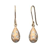 Twinkle Stars 18k White & Rose Gold Drop Earrings - by Dahlia Classic Jewelry Collection