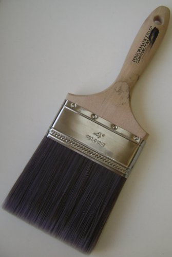4 inch Performance Plus Paint Brush for all paints . handcrafted . 100 percent tapered filament . professional quality . Can be used with oil , latex and primer paints. Can also be used with stains