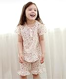 【あるこんたるこん】 オーガニックコットン ベビー キッズ ルームウェア エッフェル 女の子 パジャマ ガーゼ (90)