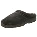 Dearfoams Men's Microterry Clog with Memory Foam,Black,11 M