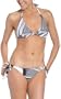 Nicole Miller Women's 2-Piece Triangle Bikini With Soft Cups And Tie Sides,Black,8