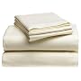 Pike Street Solid Flannel Full Sheet Set, Ivory