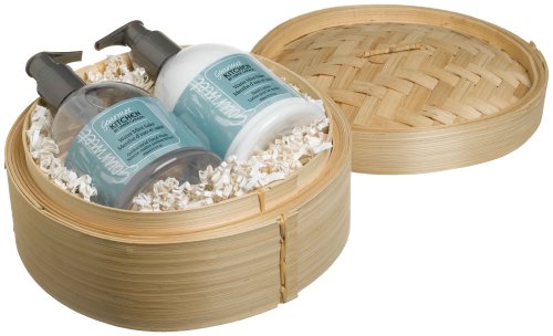 Upper Canada Soap & Candle Bamboo Steamer Gift Set, Water Mint Sake by Upper Canada Soap & Candle
