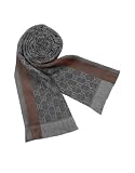 Gucci - Gucci Signature Web Stripe and GG Logo Scarf Dark Gray